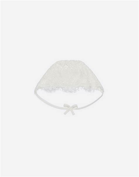 Galloon lace bonnet in White 